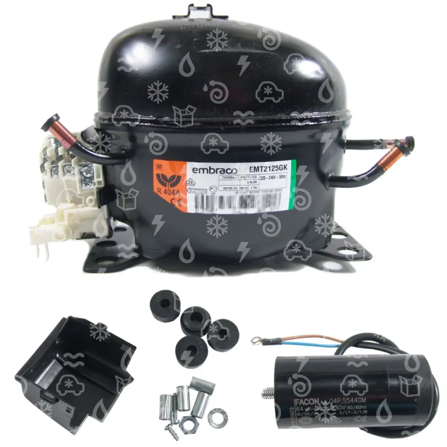 kompresor EMBRACO EMT2125GK, LBP - R404A, R507, 220 - 240 V, 50Hz